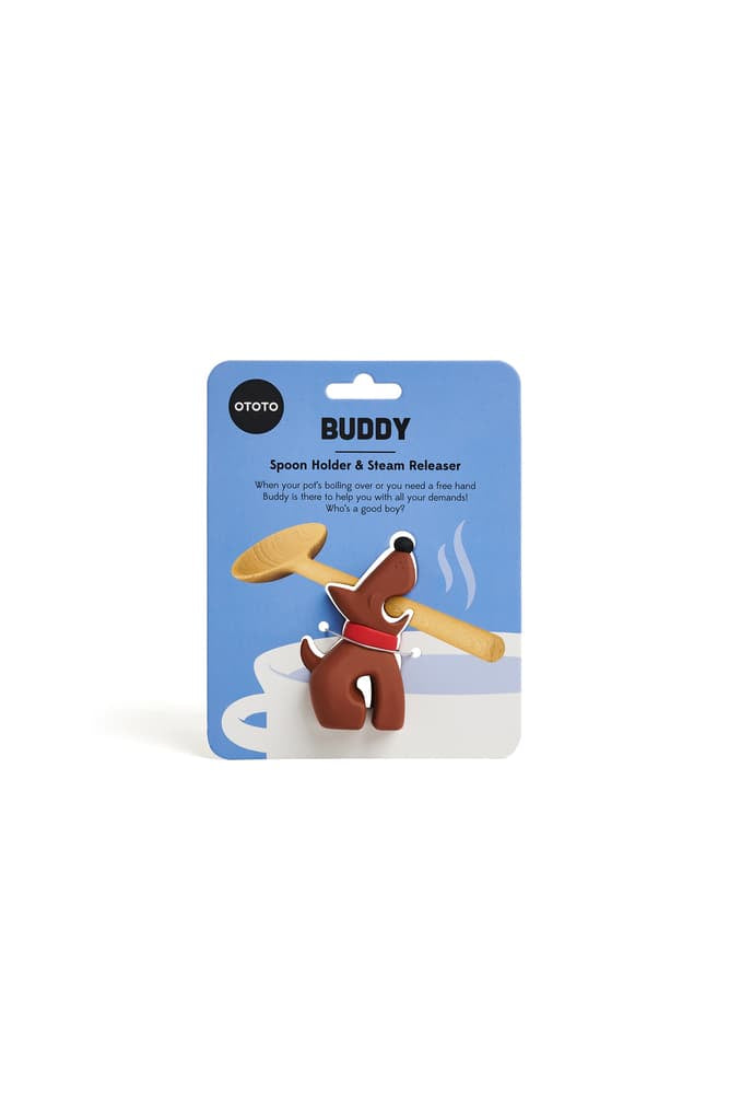 Buddy ske/grydelågsholder - brun